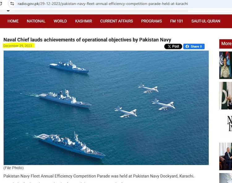 Pakistani Navy Lie