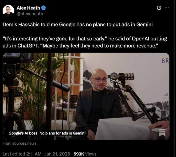 Alex Heath, Demis Hassabis