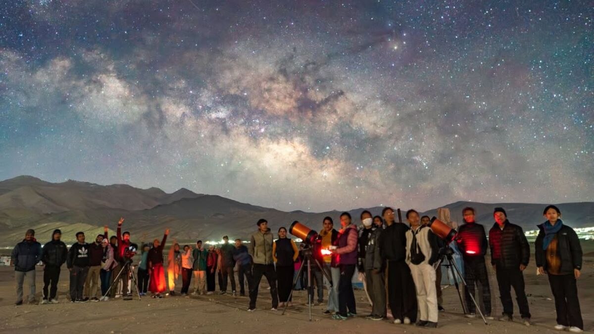 Unlike India's cities where only the very brightest stars survive the artificial glow, the sky above Hanle reveals thousands of stars, nebulae, and distant galaxies to the naked eye on any clear night. (Photo: Dorje Angchuk)