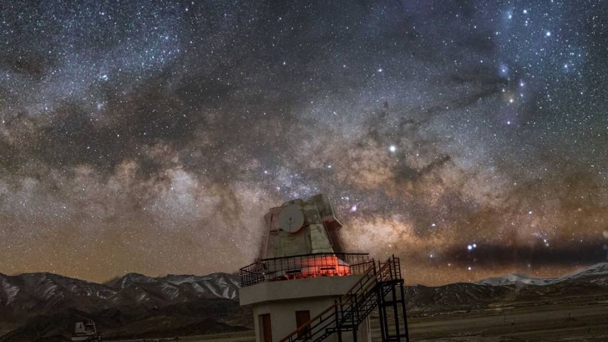 Hanle sits at the best end of the sky darkness scale, where the night is so complete that the atmosphere itself glows with the natural light of the galaxy. Delhi sits at the worst end. (Photo: Dorje Angchuk)