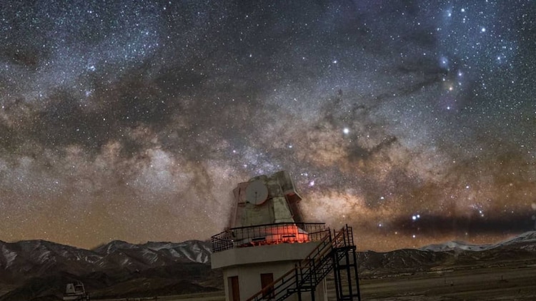 Hanle sits at the best end of the sky darkness scale, where the night is so complete that the atmosphere itself glows with the natural light of the galaxy. Delhi sits at the worst end. (Photo: Dorje Angchuk)