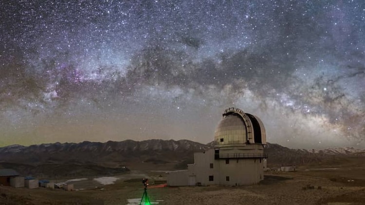 India's first Dark Sky Reserve at Hanle, designated in December 2022, protects a 22-kilometre radius of darkness around the Indian Astronomical Observatory at 4,500 metres above sea level. (Photo: Dorje Angchuk)