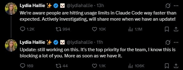 Lydia Hallie post on X.