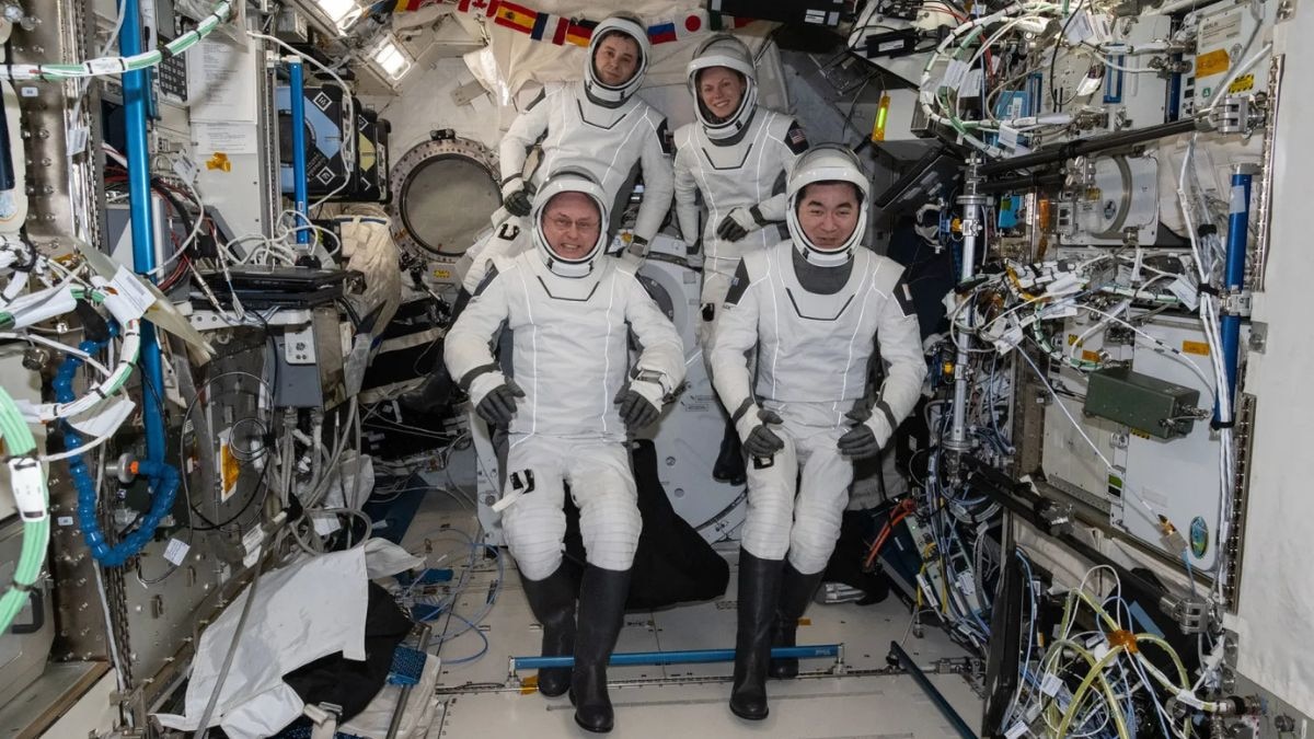 Nasa SpaceX Crew-11 astronauts on the ISS. (Photo: Nasa)
