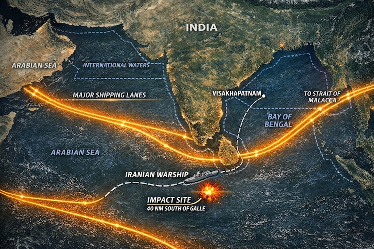 major shipping lines indian ocean region iran warship iris dena