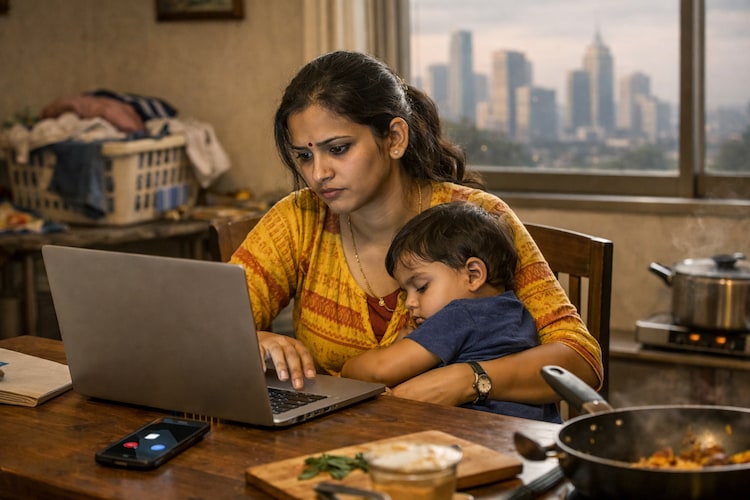 women workforce India, female labour force participation India, women jobs crisis India, missing women workforce, India unemployment women, women out of labour force India, female employment India data, job crisis, women unemployment data, Azim Premji report women jobs, India labour market women, women informal jobs India
