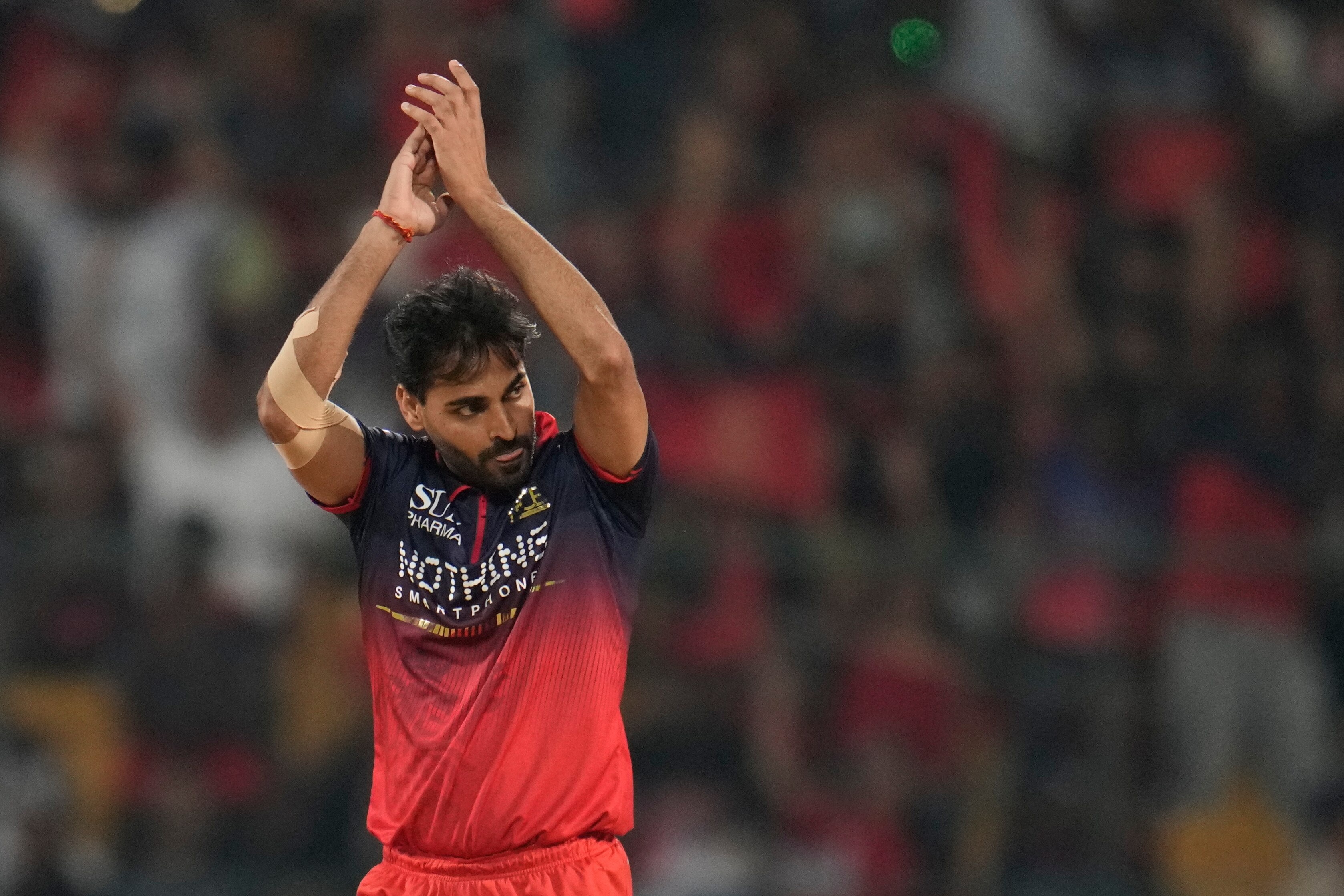 Bhuvneshwar Kumar's running hot form continued vs GT. (PTI Photo)