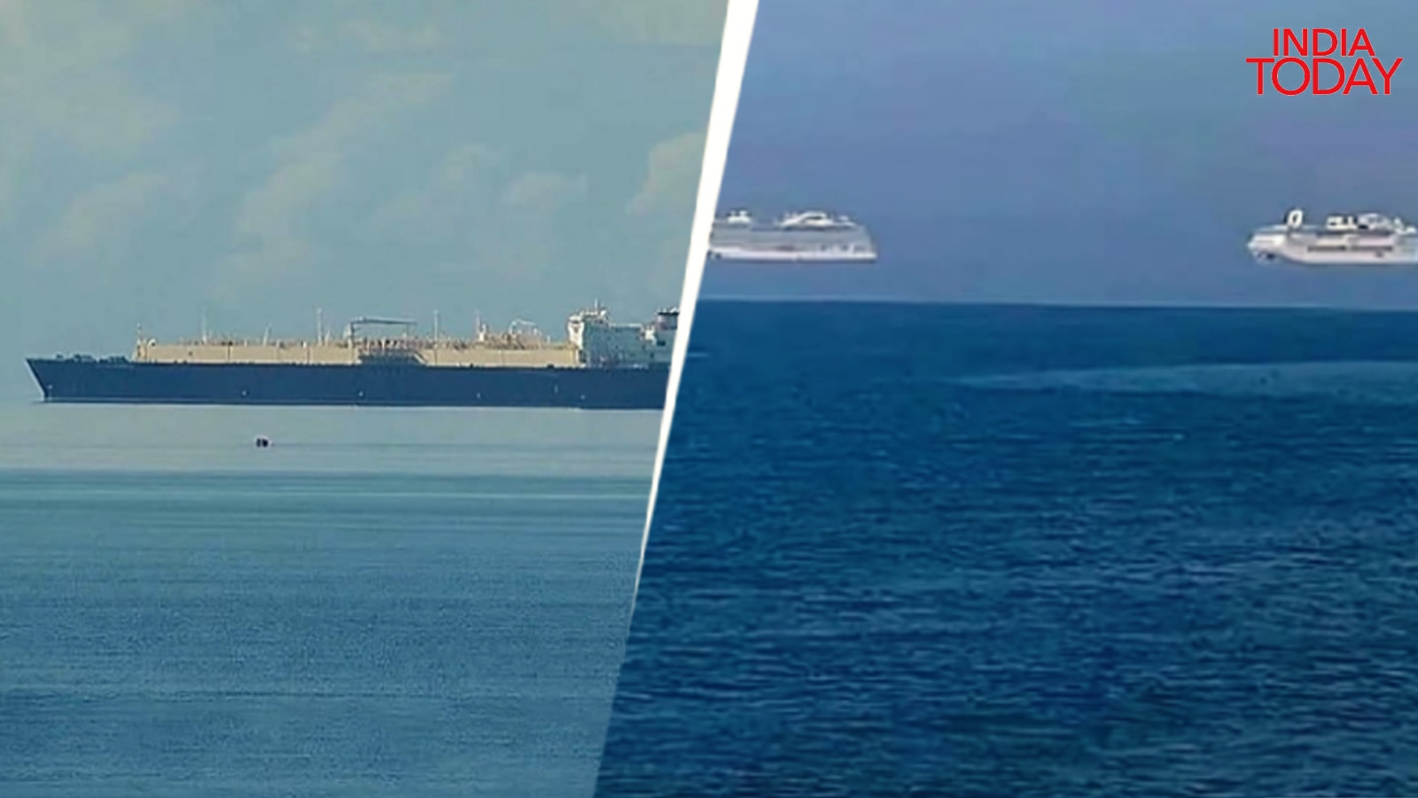 Videos of ships appearing to hover above the sea have gone viral, but the explanation is pure science, a rare phenomenon called Fata Morgana. (Photo: Instagram/@sarcastic_us)