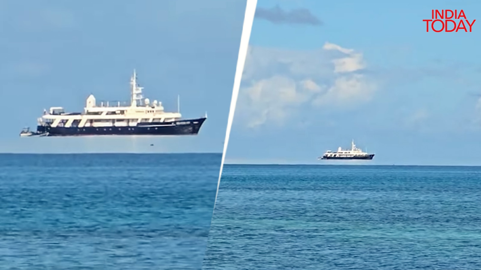 Recent viral videos from the waters near Palau and the British coast show the Fata Morgana in striking clarity. The ship is real. Only its apparent position is an illusion. (Photo: Tiktok@shania.680 via X/@accuweather)