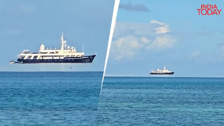 Recent viral videos from the waters near Palau and the British coast show the Fata Morgana in striking clarity. The ship is real. Only its apparent position is an illusion. (Photo: Tiktok@shania.680 via X/@accuweather)
