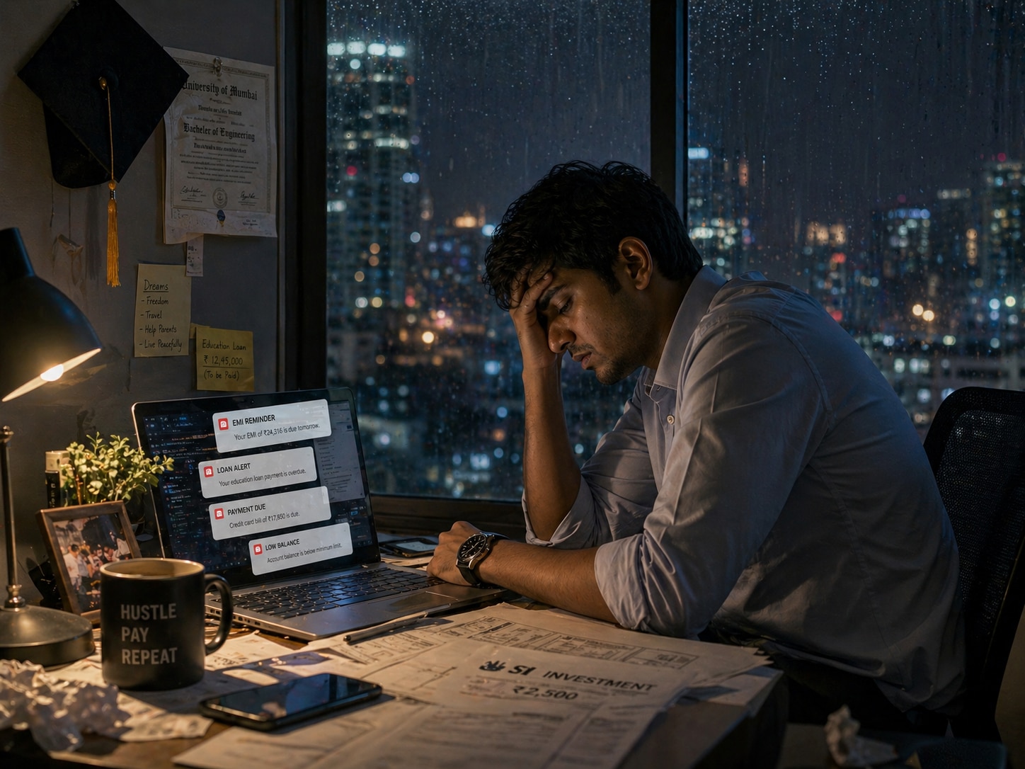 student debt India, education loans India, student mental health, costly degrees, parental pressure, costly degrees, burnout jobs, MBBS fees India, MBA fees India, coaching costs, youth burnout, career pressure