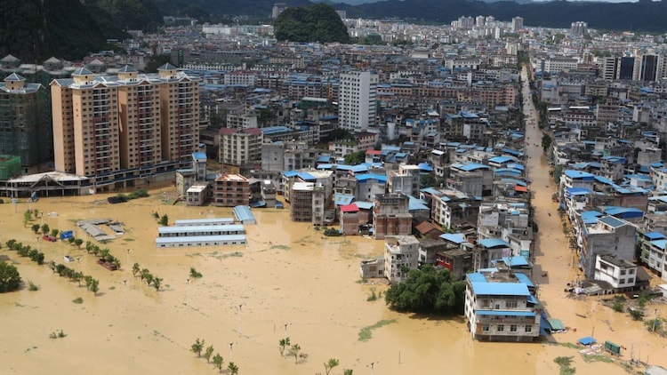 A flooded area in Liuzhou, China, in November 2025. (Photo: Reuters)