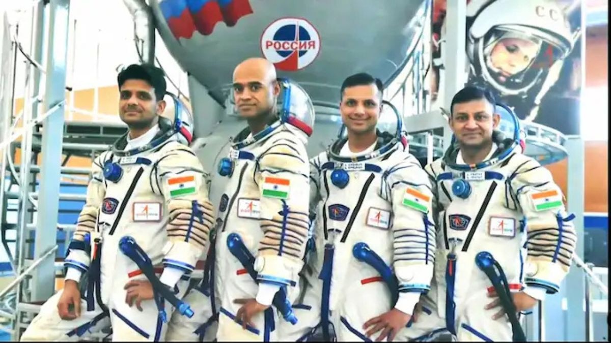 India's four Gaganyaan-trained astronauts, Group Captain Prashanth Balakrishnan Nair, Group Captain Ajit Krishnan, Group Captain Angad Pratap, and Wing Commander Shubhanshu Shukla, were selected and trained for a three-day mission in low Earth orbit. (Photo: Isro)