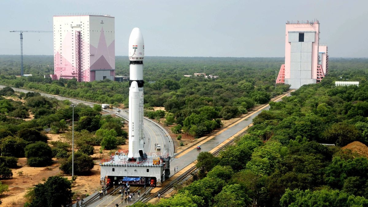 An LVM3 rolls out to the launch pad at Sriharikota, India's only orbital launch facility. The Third Launch Pad, approved in 2025, will be built here to support the NGLV and future crewed lunar missions. (Photo: Isro)