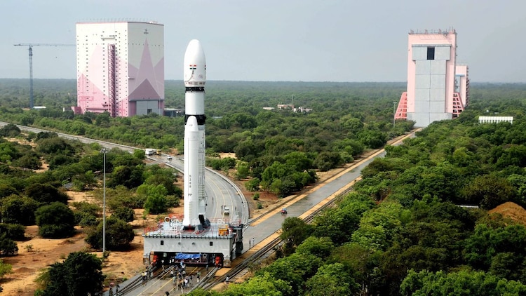An LVM3 rolls out to the launch pad at Sriharikota, India's only orbital launch facility. The Third Launch Pad, approved in 2025, will be built here to support the NGLV and future crewed lunar missions. (Photo: Isro)