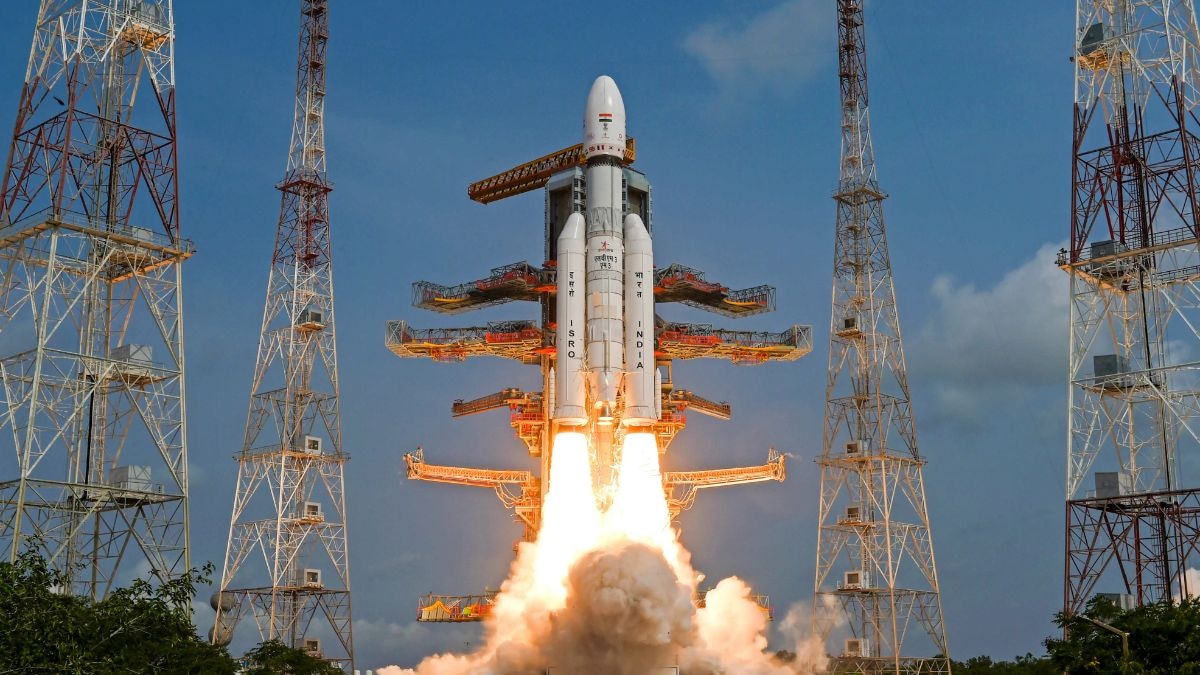 India's LVM3, the country's most powerful operational rocket today, and the shoulders on which Soorya must stand. (Photo: Isro)
