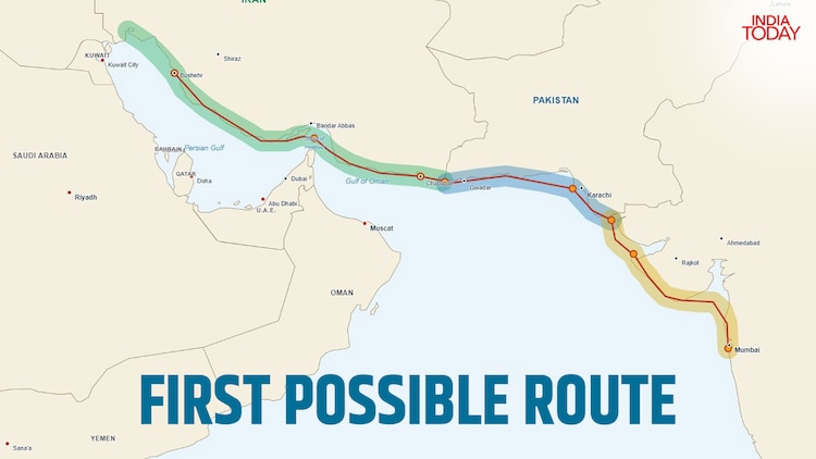 Kharg to Mumbai Ship Cargo Tanker Vessel Route