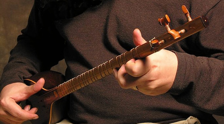 The Persian setar, a three-stringed instrument the sitar is believed to have evolved from. (Photo: Center for World Music)