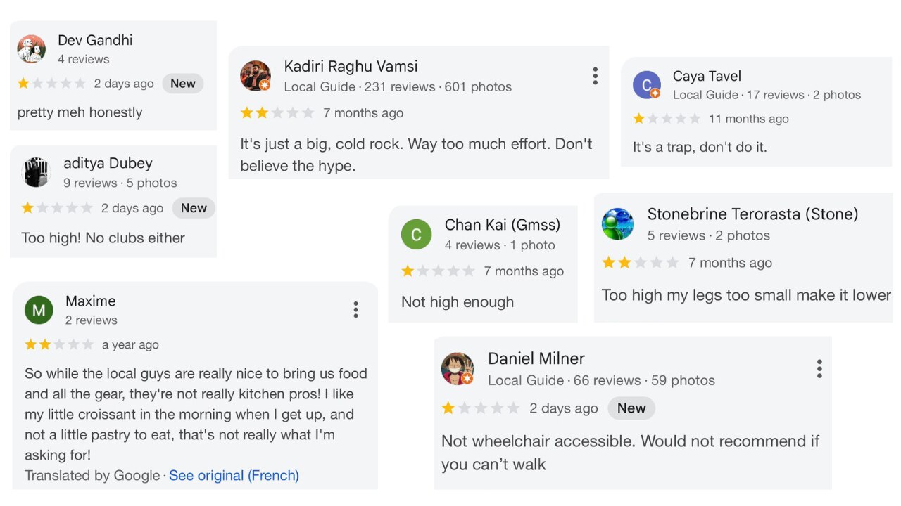Mount Everest reviews on Google