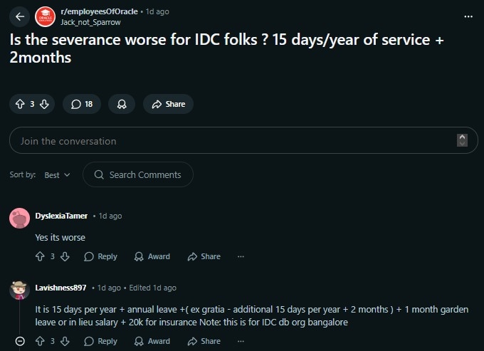 Reddit post