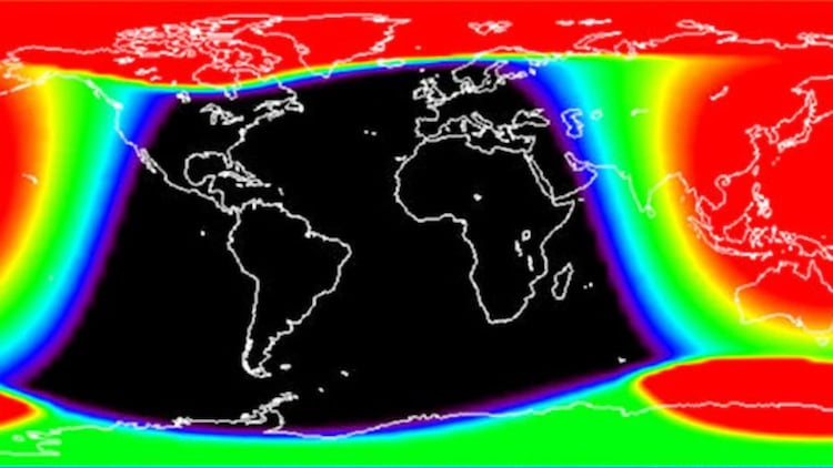When X-ray radiation from a solar flare hits Earth's ionosphere, it overcharges the D-layer, causing high-frequency radio waves to lose energy and disappear instead of bouncing across the globe. (Photo: NOAA)