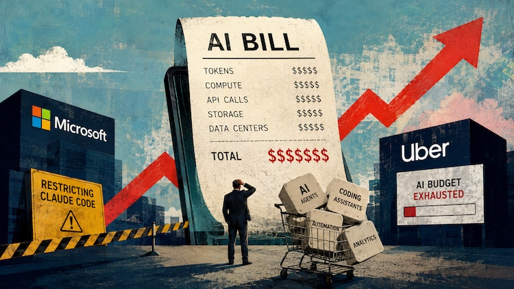 According to reports, tech giants like Microsoft and Uber are struggling to control their AI expenses .