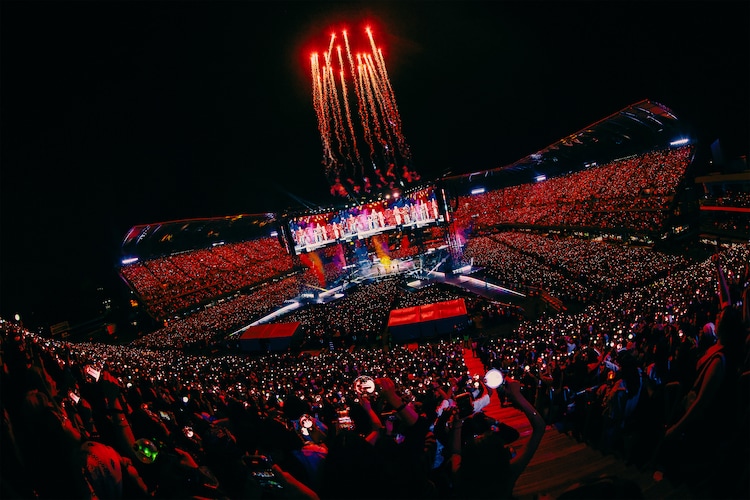 The BTS Tour drew huge crowds inside and outside stadiums in Mexico. Credit: BigHit Music