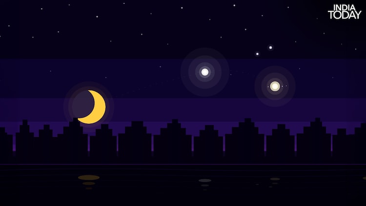 When the Moon sits low above the horizon, its light passes through a thicker slice of atmosphere, scattering away blue wavelengths and leaving a warm golden tint. (Photo: Radifah Kabir)