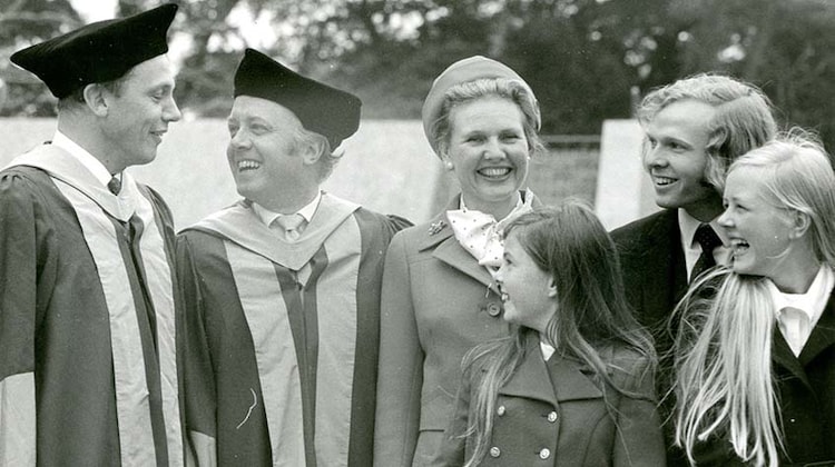 The Attenborug family lived from 1932 in College House, at the heart of the Leicester University campus (Photo: le.ac.uk) (Extreme left: David Attenborugh and Richard Attenborough)