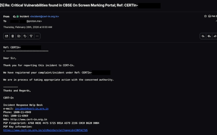 CBSE OSM portal, CBSE hack claims, Nisarga Adhikary, Deedy Das, CBSE cybersecurity, CERT-In, CBSE evaluation portal, board exam marks system, CBSE vulnerabilities, student data security