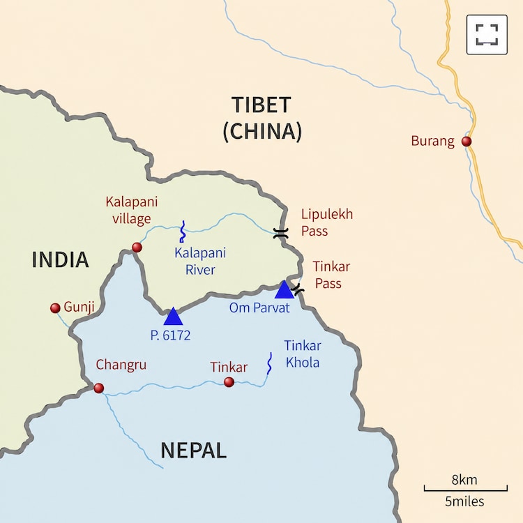 Kailash Mansarovar Yatra, Lipulekh Pass, India Nepal border dispute, Nepal territorial claim, Kalapani, Limpiyadhura, Kali river origin, Treaty of Sugauli, India China pilgrimage route, Uttarakhand Tibet corridor