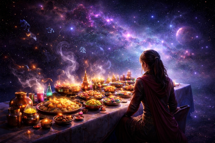 Intergalactic Feast, Interstellar MegaChef, Lavanya Lakshminarayan, Indian sci-fi, author interview, book review, food and identity, sci-fi books India, cultural sci-fi, book interview