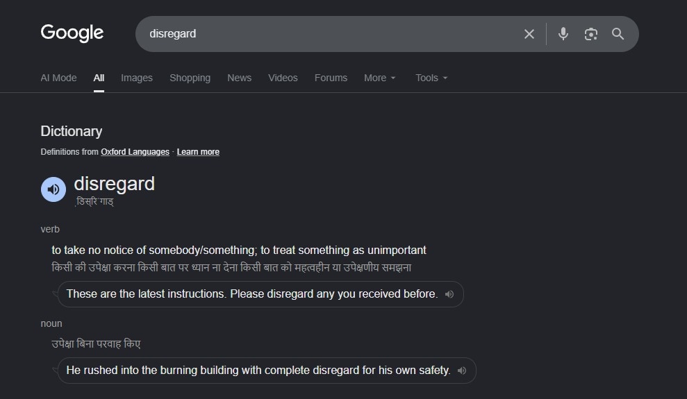 Disregard Google
