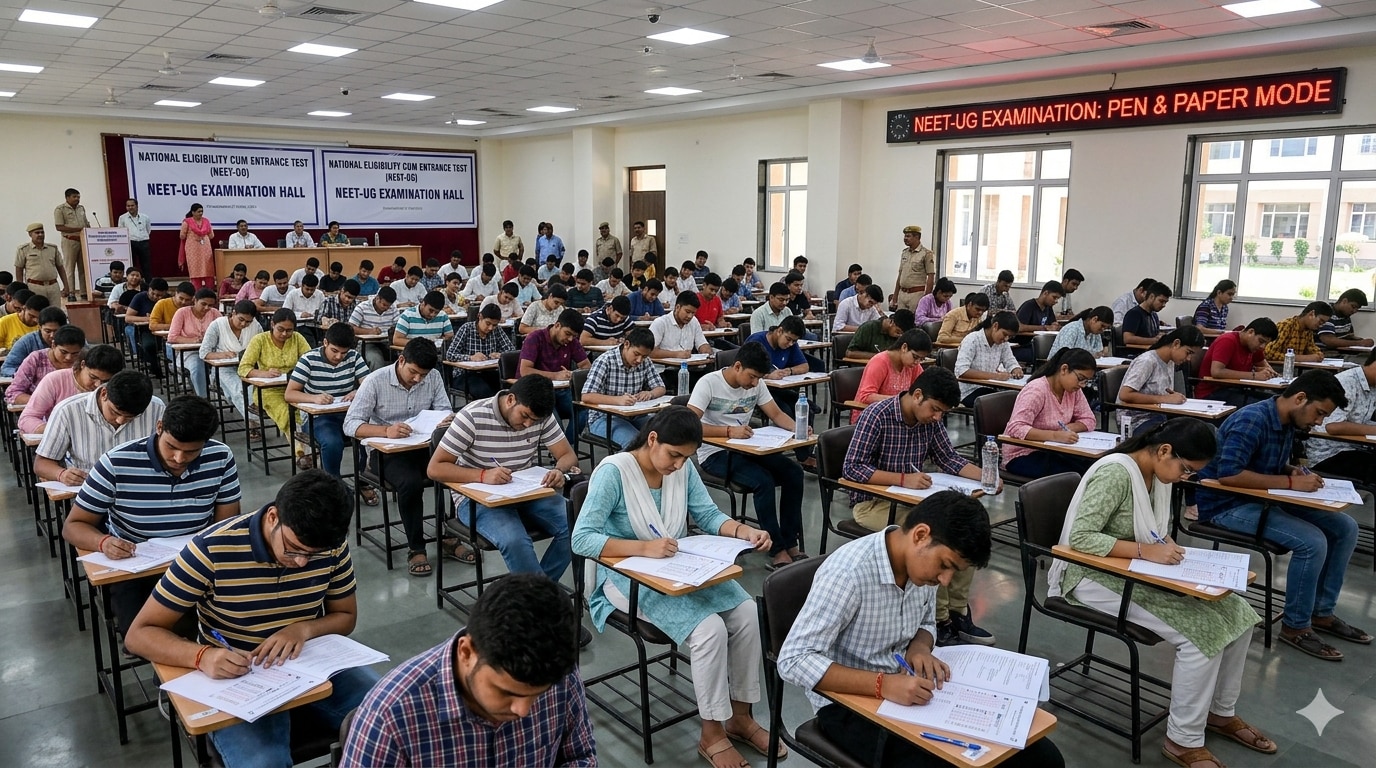 The NEET-UG 2026 row triggered nationwide outrage, arrests, and political attacks, ultimately forcing the cancellation of the exam.  (AI generated Image)