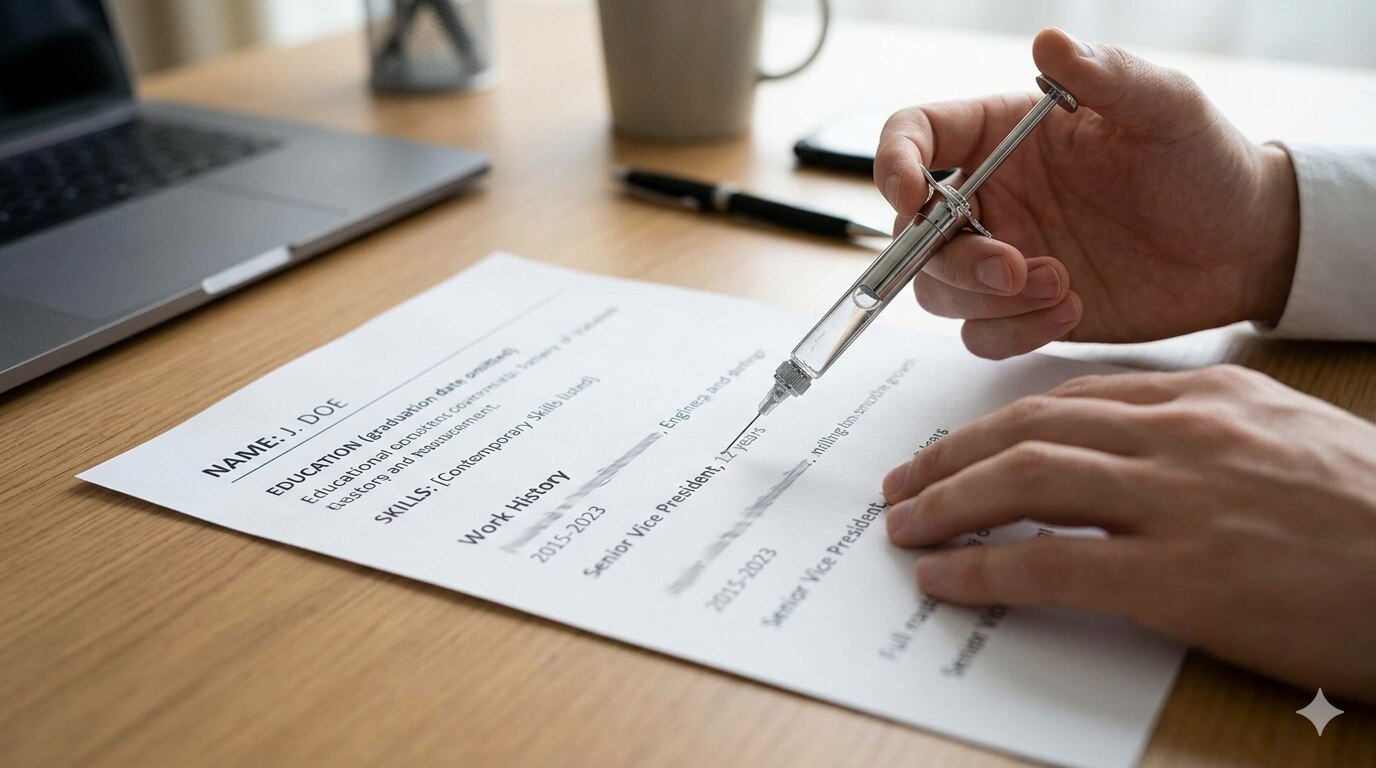 The curious rise of resume botox (AI genereated image)