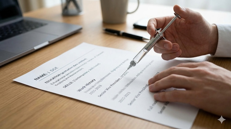 The curious rise of resume botox (AI genereated image)