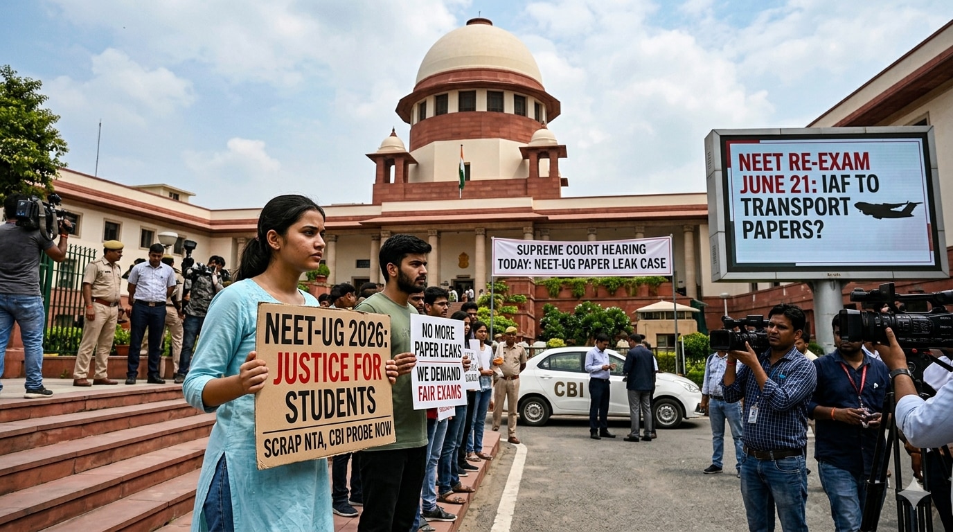 The NEET-UG 2026 row triggered nationwide outrage, arrests, and political attacks, ultimately forcing the cancellation of the exam. (AI generated image)