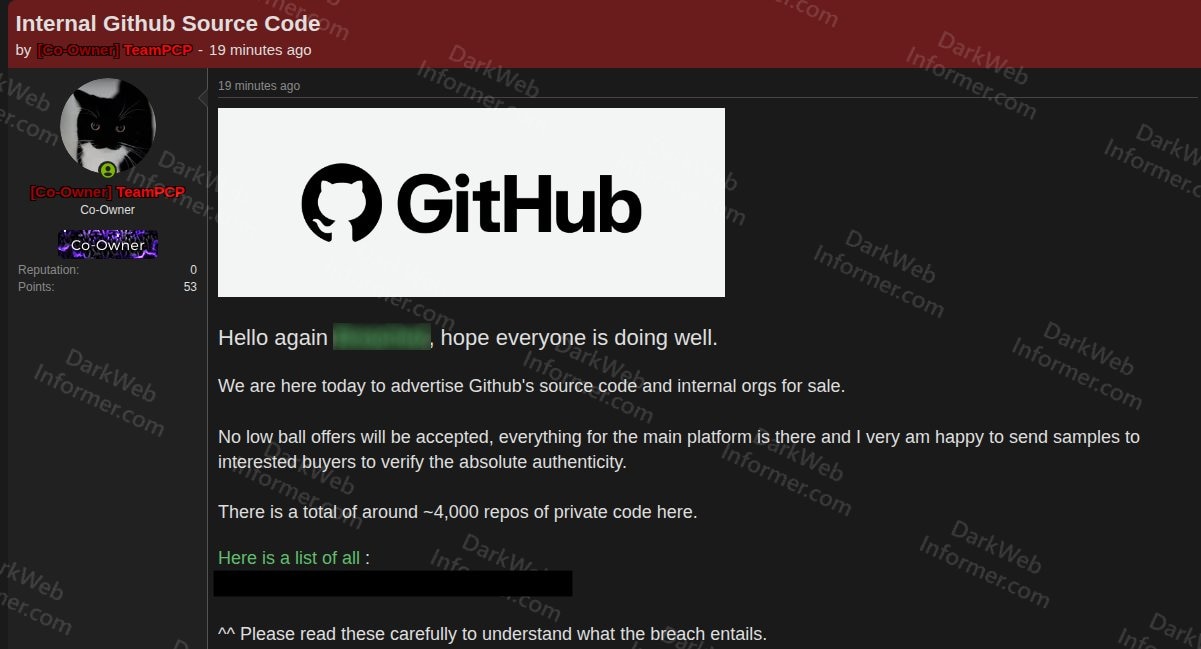 GitHub hack