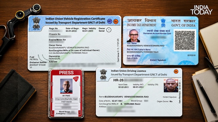Vehicle RC PAN card Press ID DL