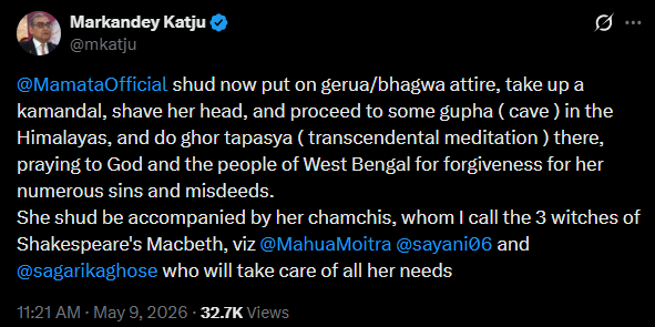 Markandey Katju Mamata Banerjee Mahua Moitra