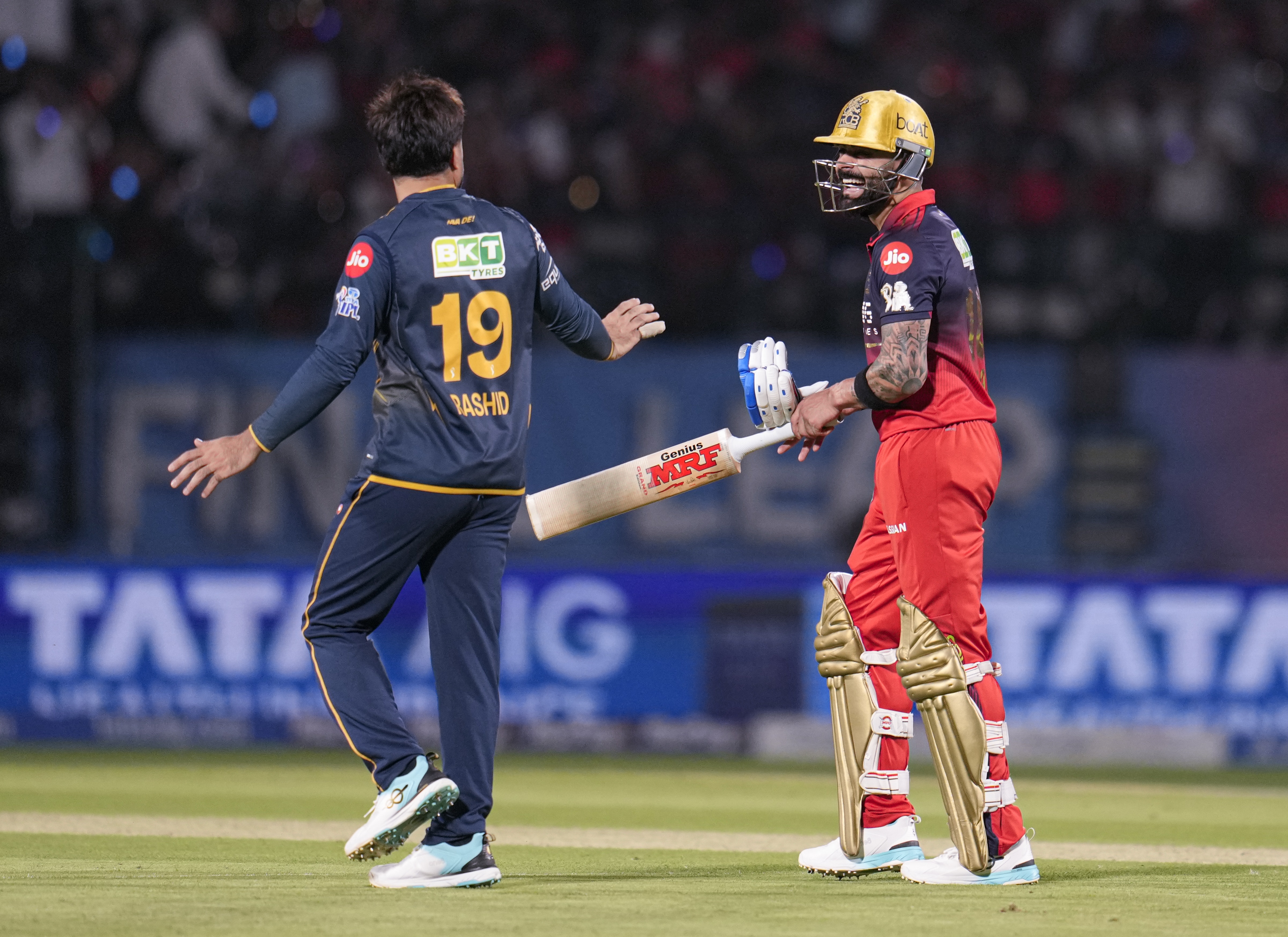 Gujarat Titans' Rashid Khan gave them a fine start with the ball in Qualifier 1. (Image: PTI)