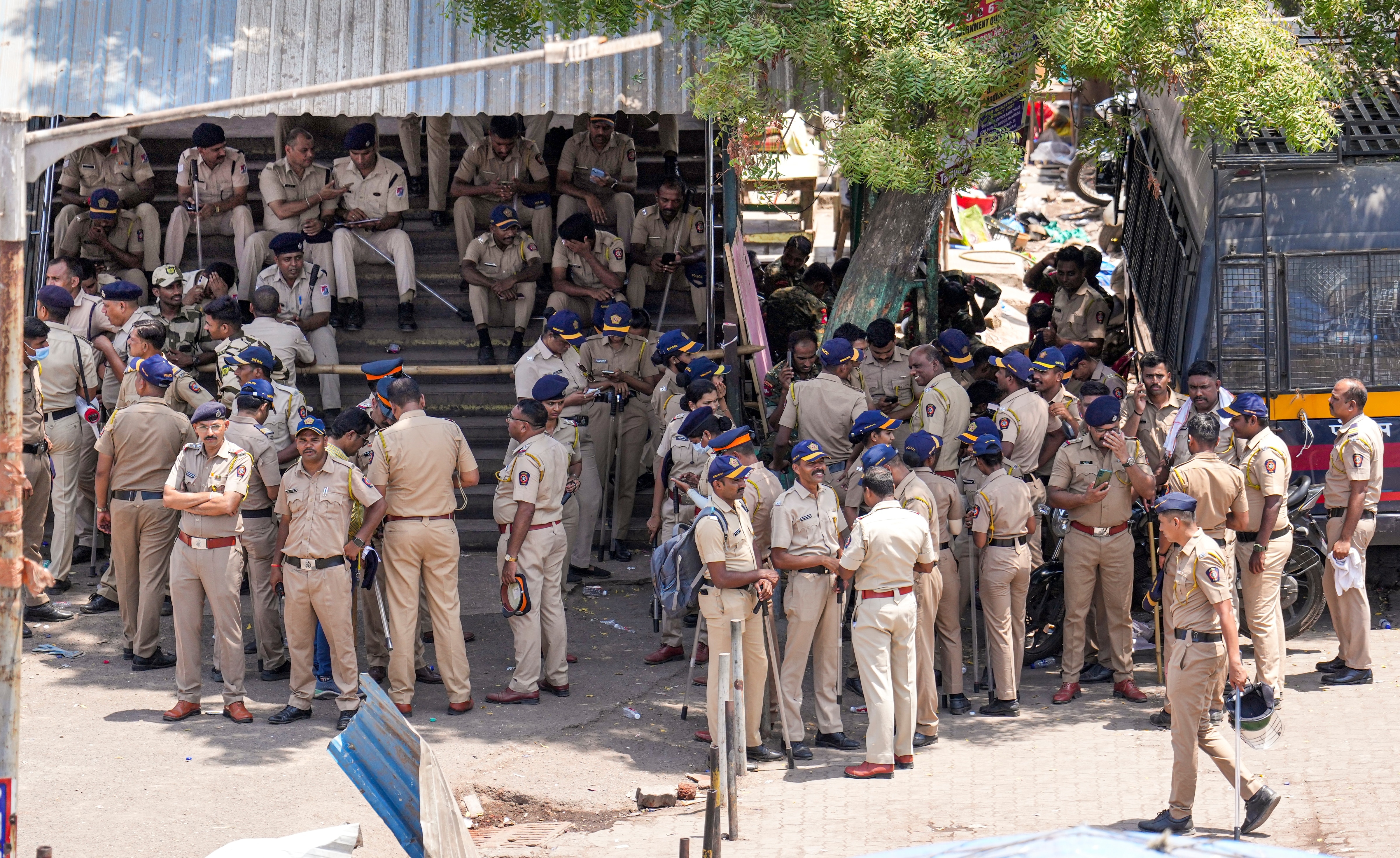 Mumbai Police Bandra East Garib Nagar Slums