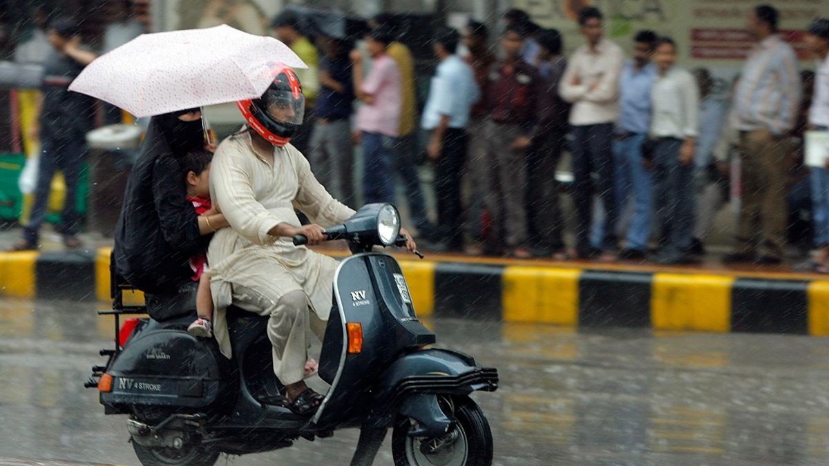 Rain-soaked streets in Delhi. (Photo: Reuters)