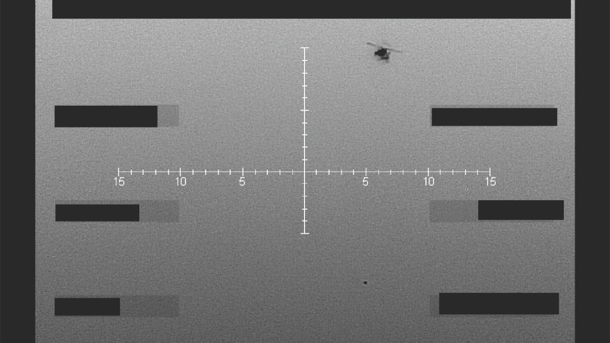 Infrared still image captured of an unidentified object below a helicopter over western United States in September of 2025. (Photo: US Department of War)