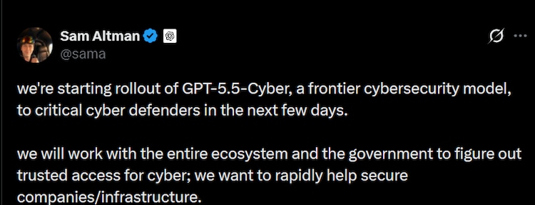 Sam Altman on OpenAI Cyber