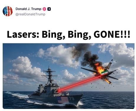 A screengrab of Donald Trumpâs post on Truth Social.