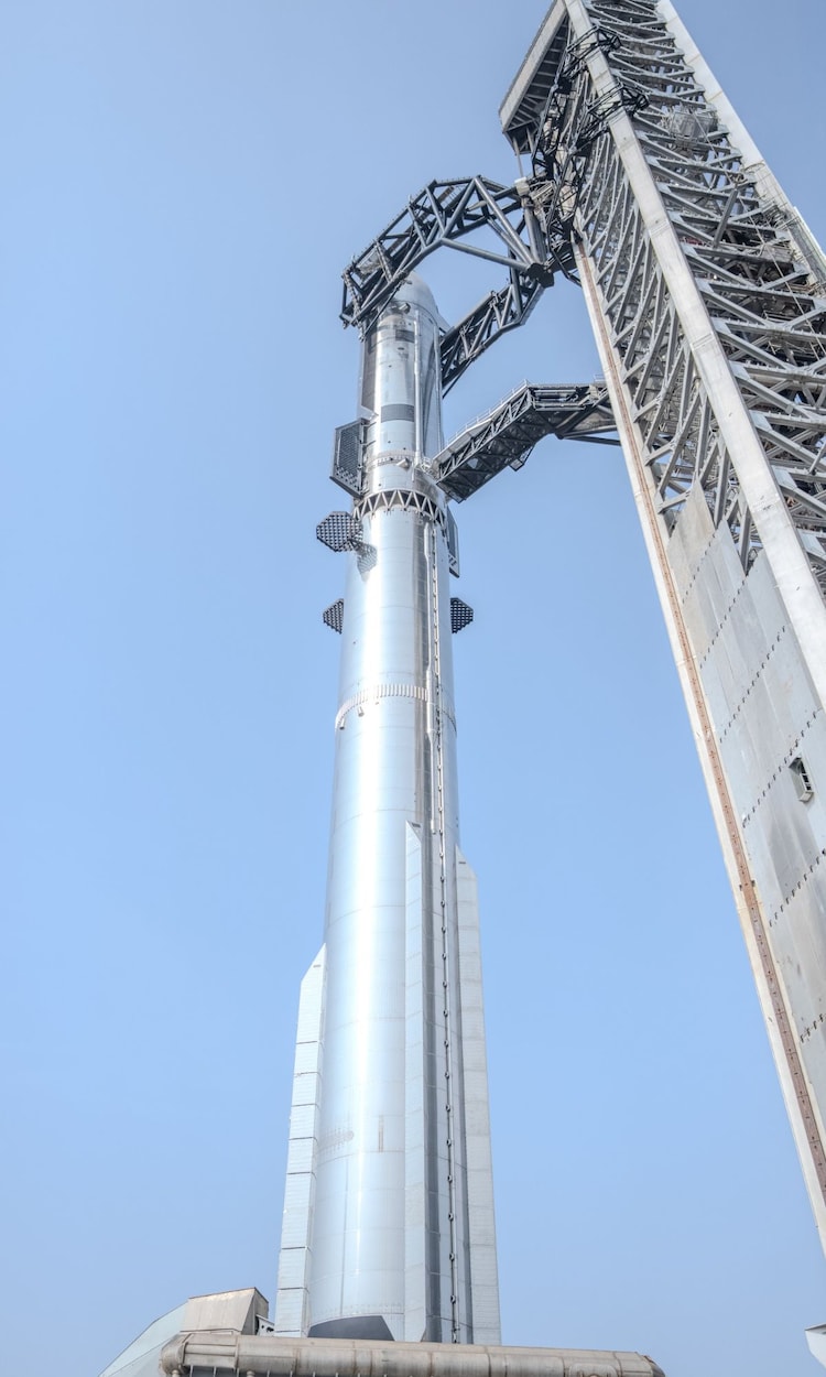 SpaceX just stacked the world's tallest rocket for the first time. At 124 metres, Starship V3 is now ready for its debut orbital launch. Here is what makes this version a giant leap forward. (Photo: SpaceX)
