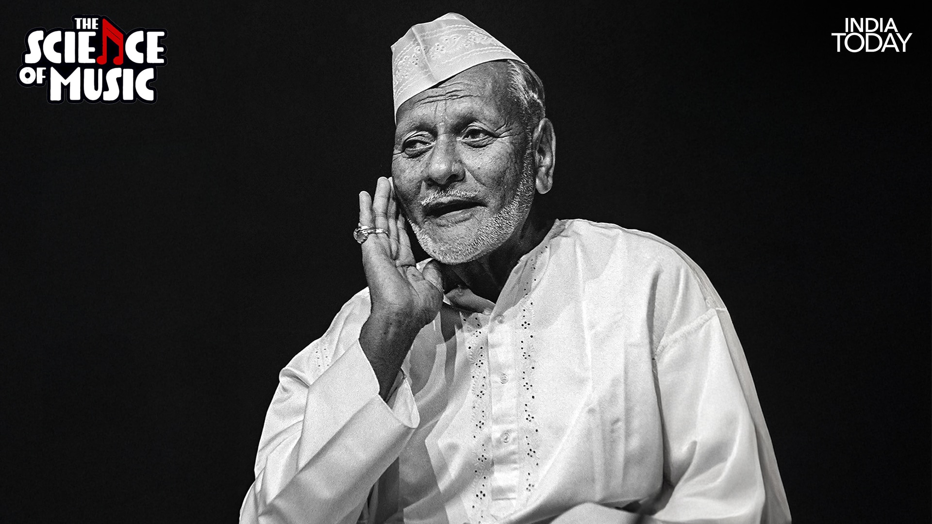 A pensive portrait of Ustad Bismillah Khan, his hands folded under his chin. He died of cardiac arrest on August 21, 2006, at the age of 90, in Varanasi, the city he had loved all his life. (Photo: PTI)