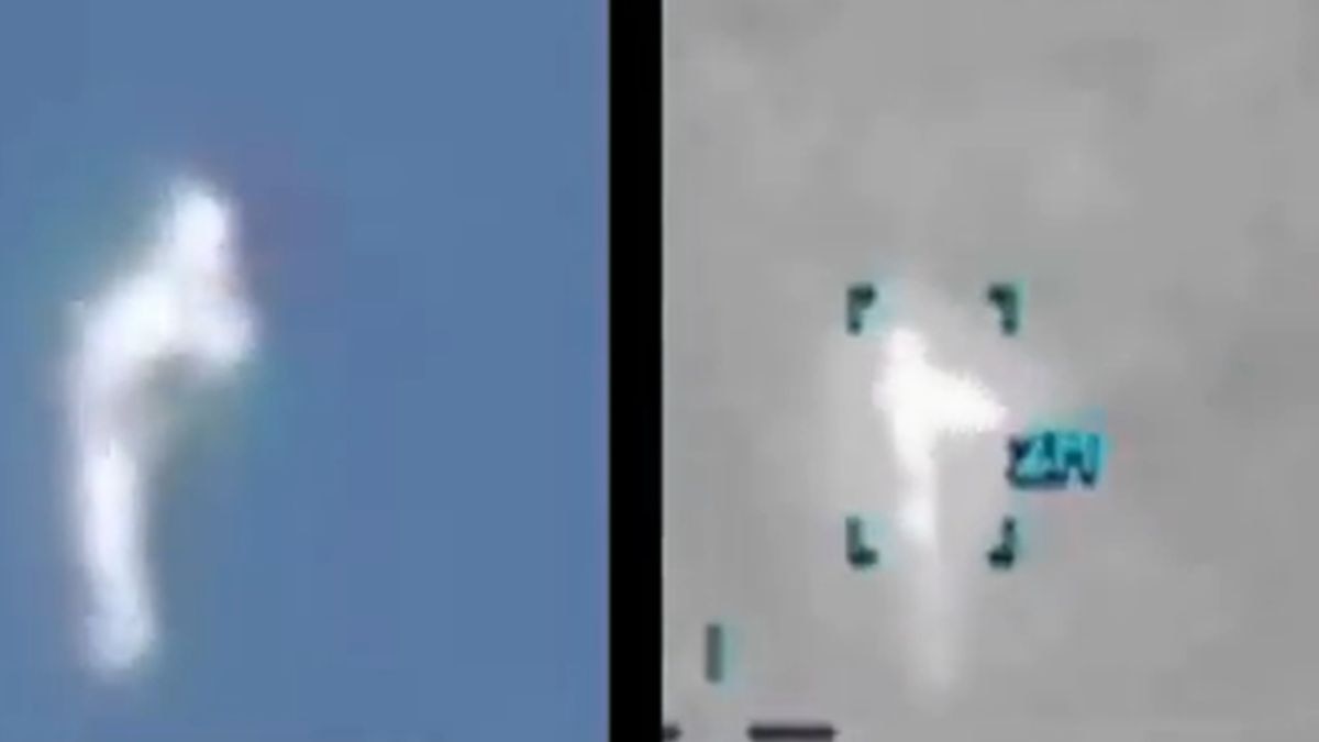 A viral 2015 UFO mystery is back. Newly unsealed military files from the US Department of War show a floating, upright silhouette that looks identical to the infamous marshmallow man sighting from a decade ago, and officials have marked it as unresolved. (Photo: X/@JackDangerLIVE)