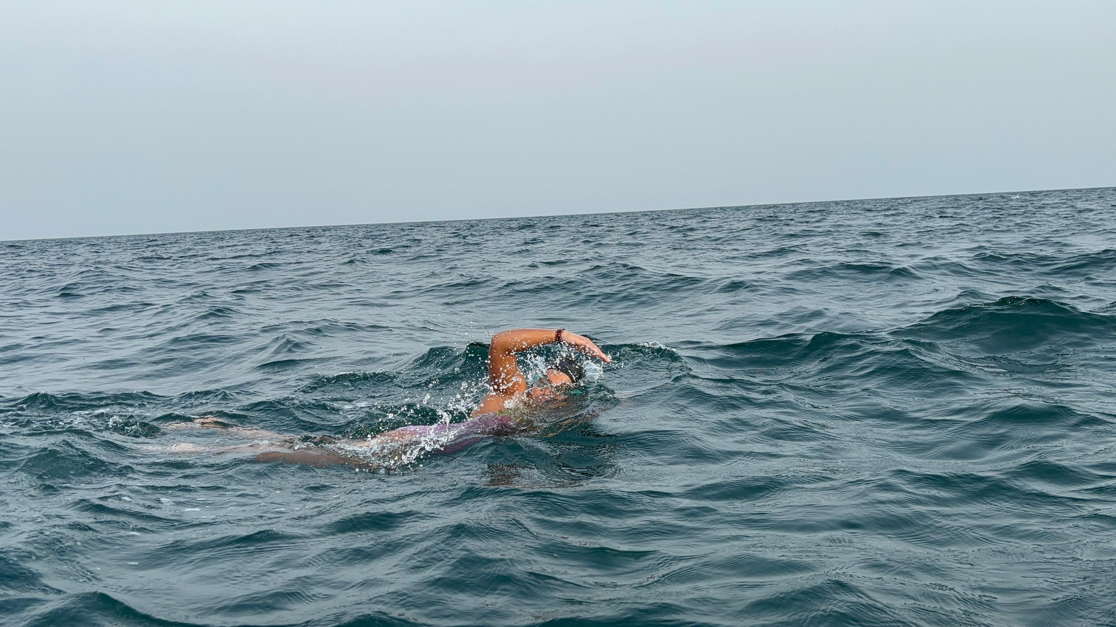 Kamya Bharadwaj swam all the way to Sri Lanka. (Image: Special Arrangement)